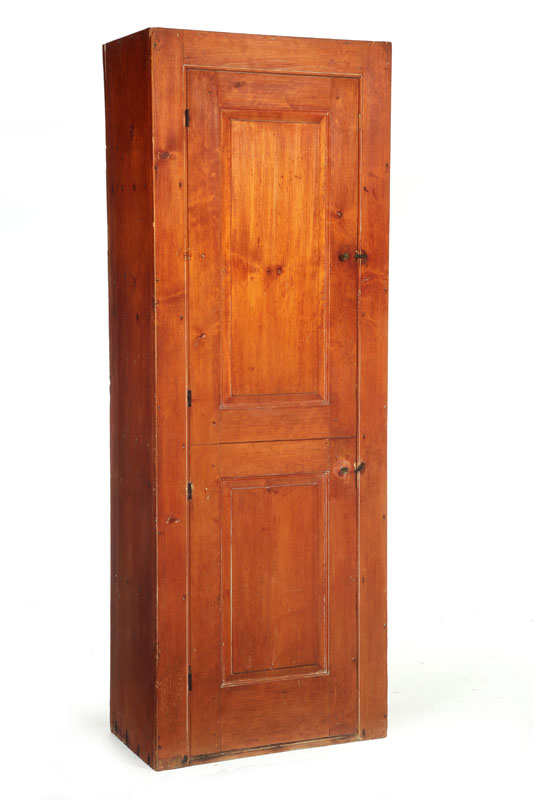 Appraisal: CHIMNEY CUPBOARD American th century pine Raised panel doors Imperfections