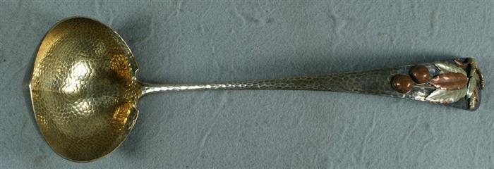 Appraisal: Gorham hammered sterling silver and mixed metal ladle leaves and