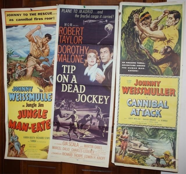 Appraisal: LOT OF MID-CENTURY MOVIE POSTERS TO INCLUDE THE SWORDSMAN STARRING