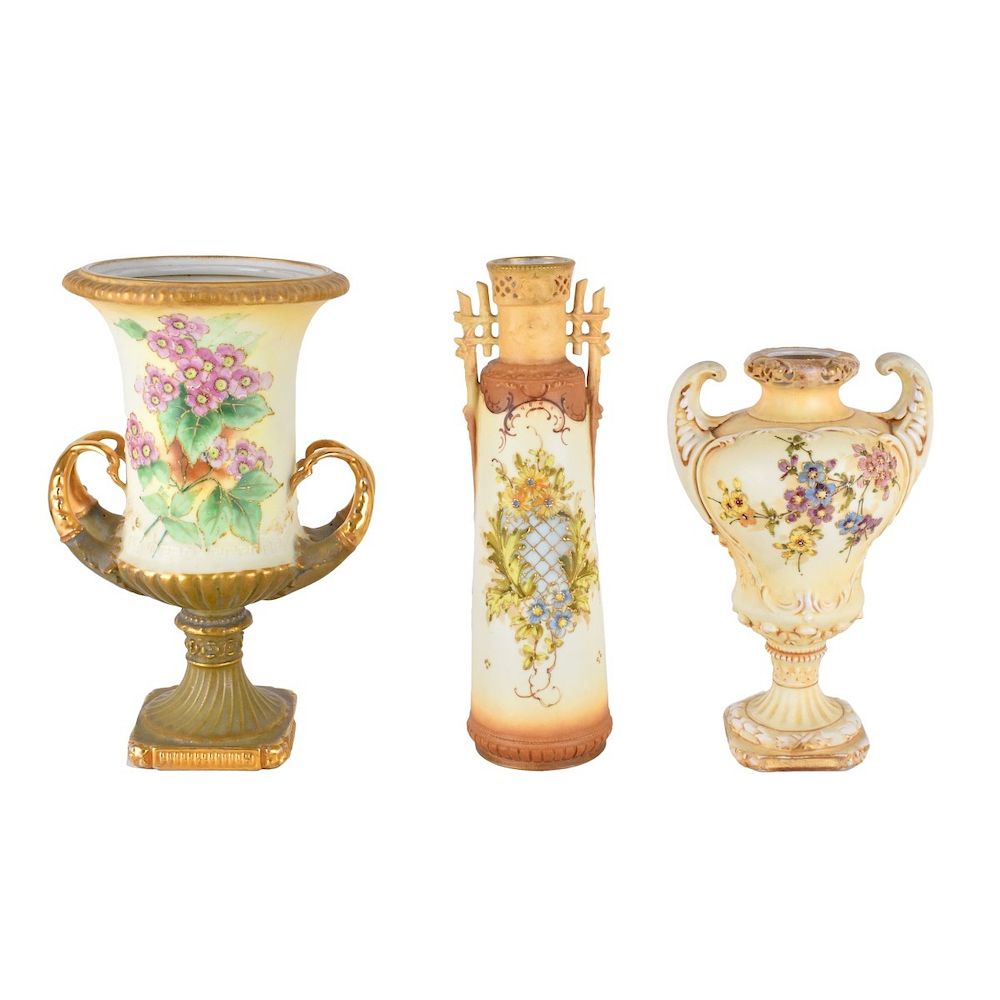 Appraisal: Three Turn Teplitz Tableware Three Riessner Stellmacher and Kessel Turn