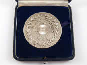 Appraisal: A large Britannia silver memorial medal honouring Sir Christopher Wren