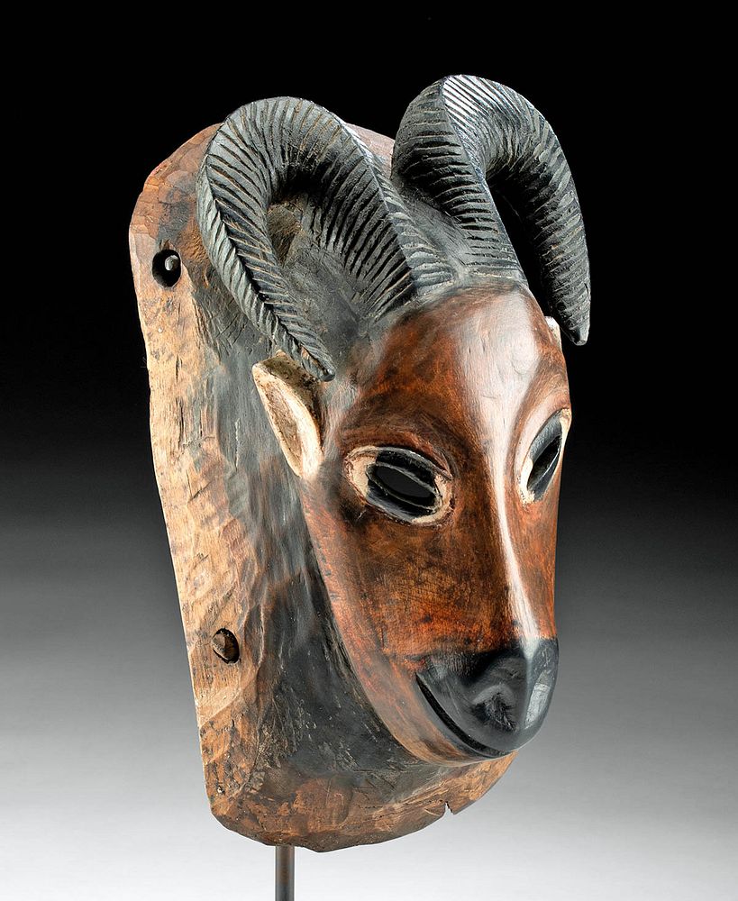 Appraisal: th C African Guro Wood Mask Mythical Zamble West Africa