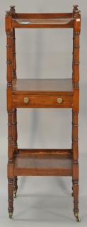 Appraisal: George III mahogany etagere with three shelves and one drawer