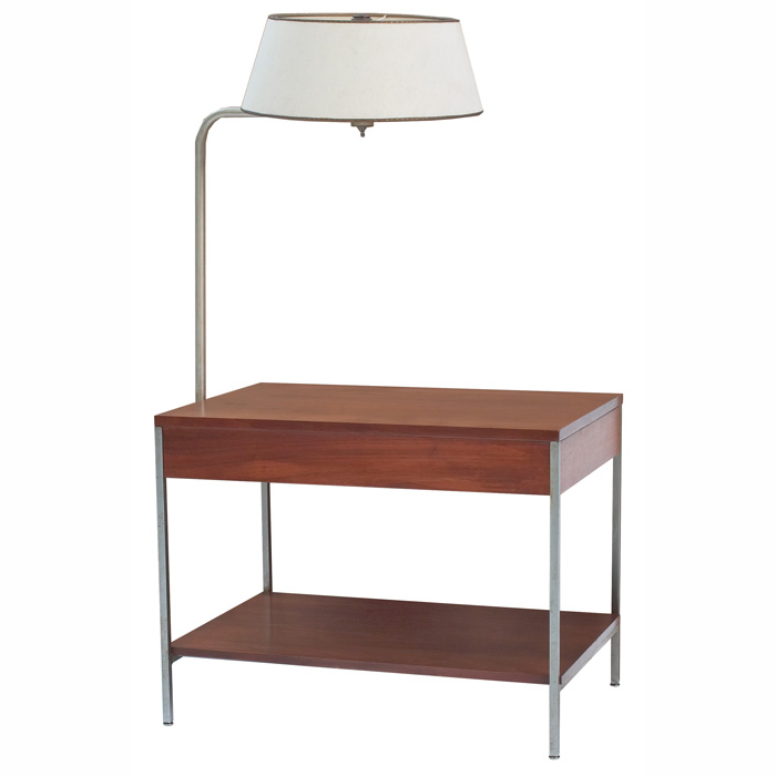 Appraisal: George Nelson end table with lamp by Herman Miller walnut