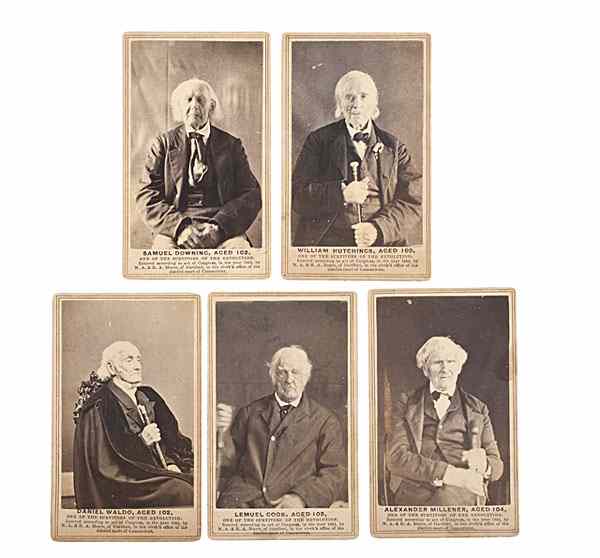 Appraisal: Revolutionary War Veterans CDVs Lot of all with backmark of