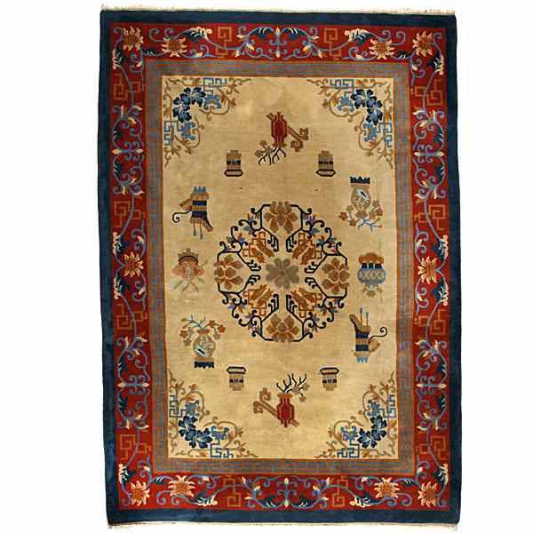 Appraisal: Indochine Rug Indian ca s- s a rug made in