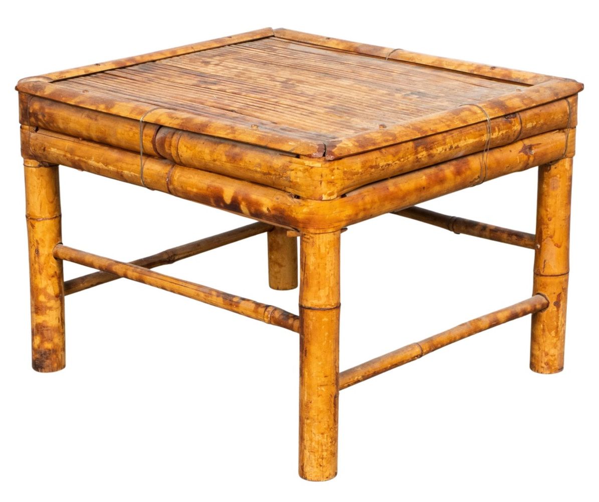 Appraisal: BAMBOO LOW TABLE Bamboo low table H x W x