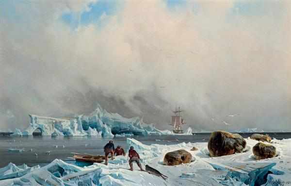 Appraisal: FRANZ WILHELM SCHIERTZ German - Seal Hunting in the Arctic