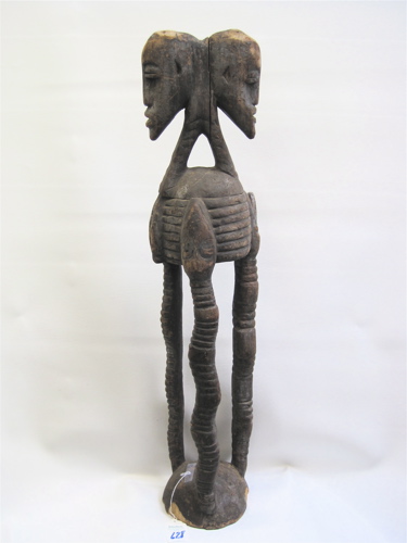 Appraisal: BOMBARA WEST AFRICAN DEITY FARO a Janus two-headed god recognized