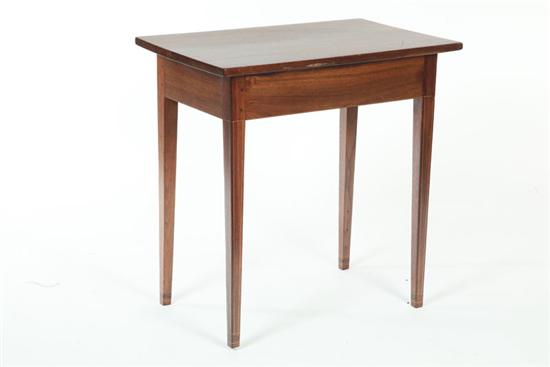 Appraisal: HEPPLEWHITE SIDE TABLE Possibly western Pennsylvania th century walnut with