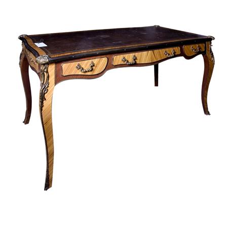 Appraisal: Louis XV Style Gilt-Metal Mounted Walnut Bureau Plat Estimate -