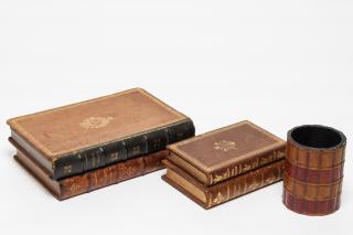 Appraisal: Boxes and container formed of and imitating antique books the