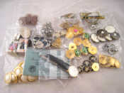 Appraisal: A mixed lot comprising a collection of buttons including Louis