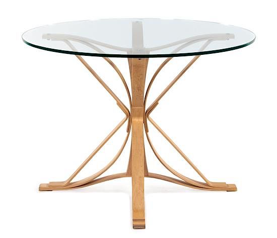 Appraisal: Frank Gehry Canadian b Cross Check Dining Table and Four