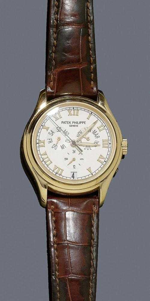 Appraisal: GENTLEMAN'S WRISTWATCH AUTOMATIC WITH YEAR CALENDAR PATEK PHILIPPE Pink gold