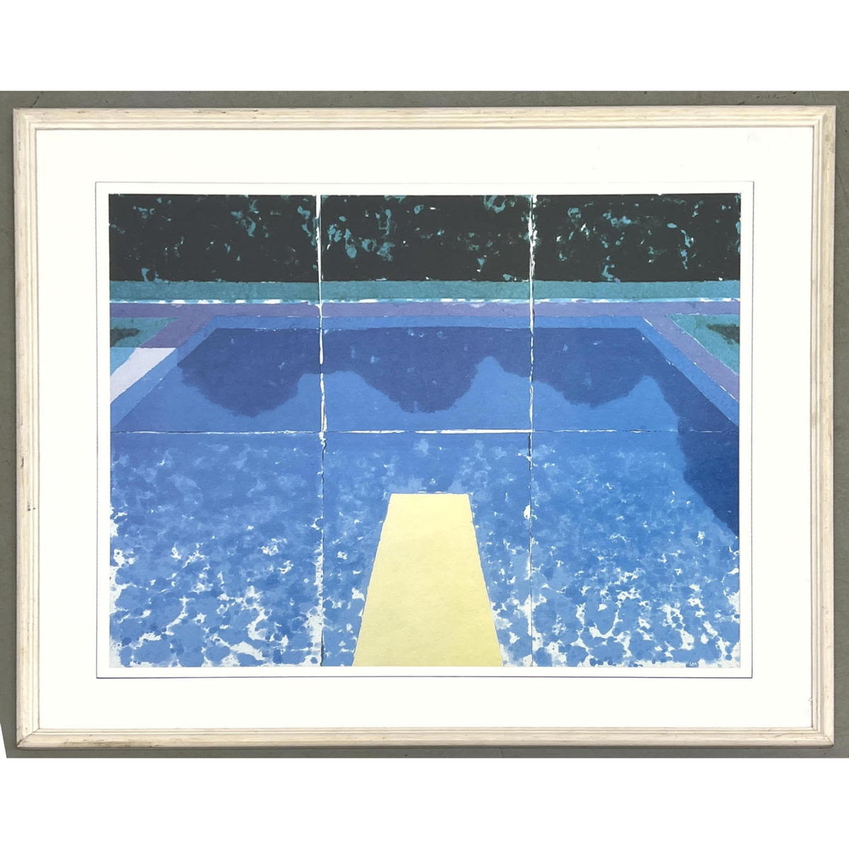 Appraisal: David Hockney swimming pool lithograph print Dimensions H inches W