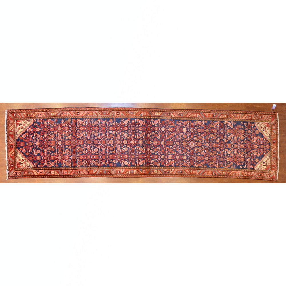 Appraisal: Hamadan Runner Persia x Third quarter- th century hand-knotted wool