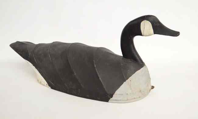 Appraisal: Canvas painted goose decoy '' Length '' Ht