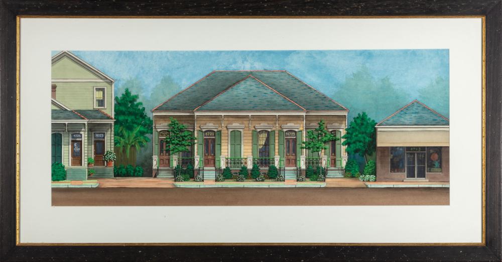 Appraisal: Jim Blanchard American Louisiana b - Magazine Street watercolor on