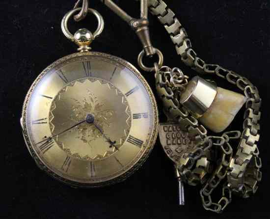 Appraisal: A Victorian ct gold keywind pocket watch by Muirhead Arthur