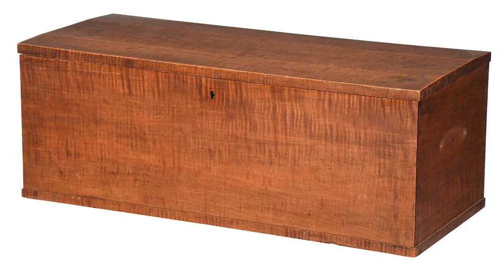 Appraisal: American Dovetailed Tiger Maple Box th early th century stamped