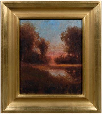 Appraisal: Painting attributed to Henry Ahl Autumn Pond unsigned attributed to