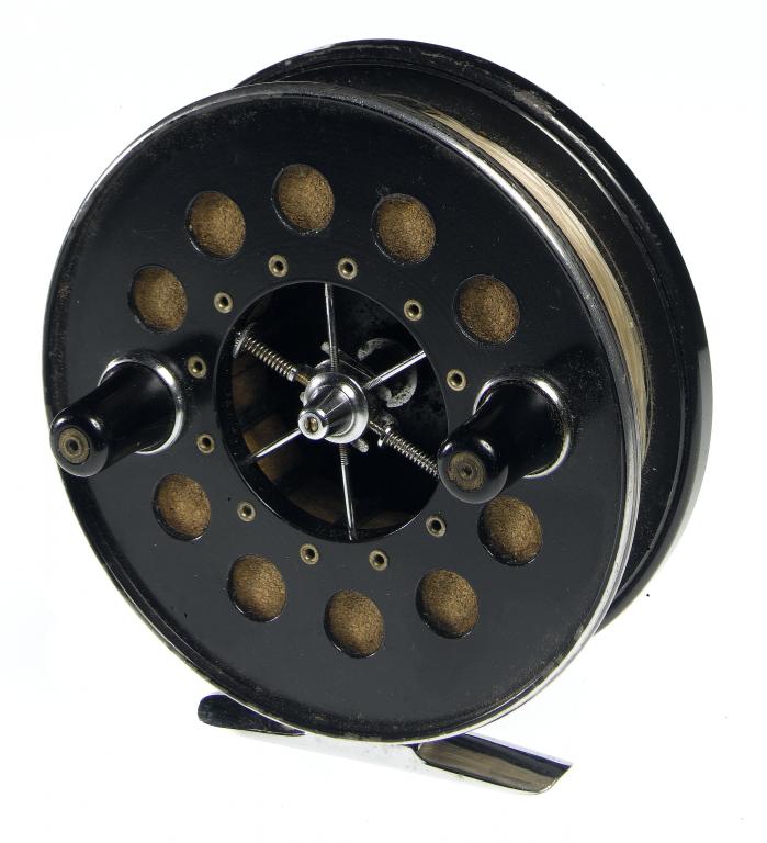 Appraisal: AN ALLCOCK CO AERIAL FISHING REEL maker's metal label marked