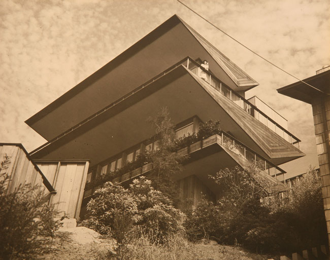 Appraisal: Man Ray photograph of the Havens House exterior view matted