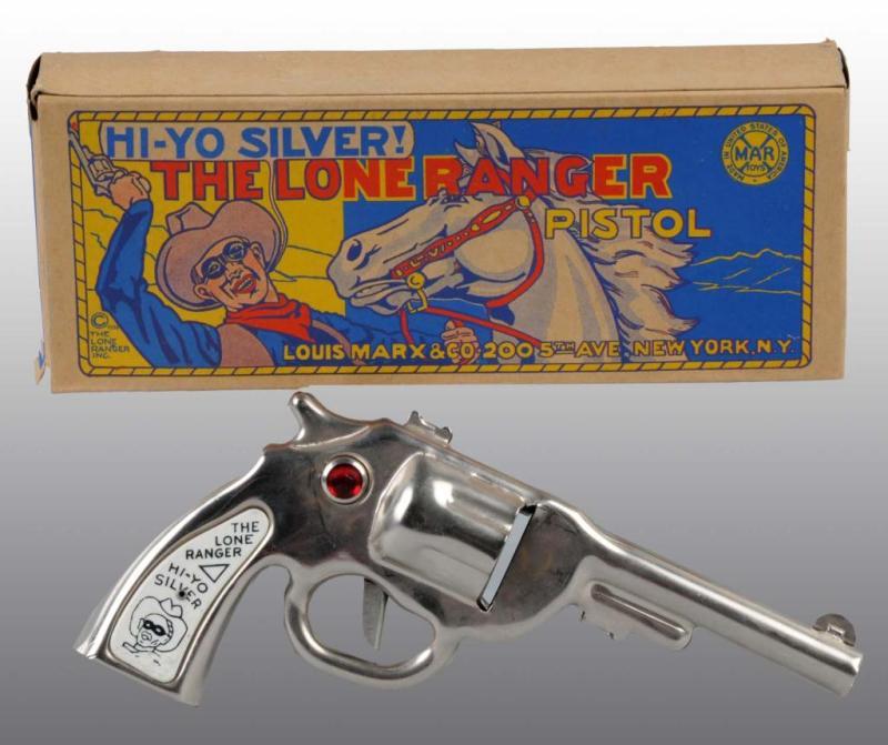 Appraisal: Marx Lone Ranger Toy Glicker Gun Description Includes original box