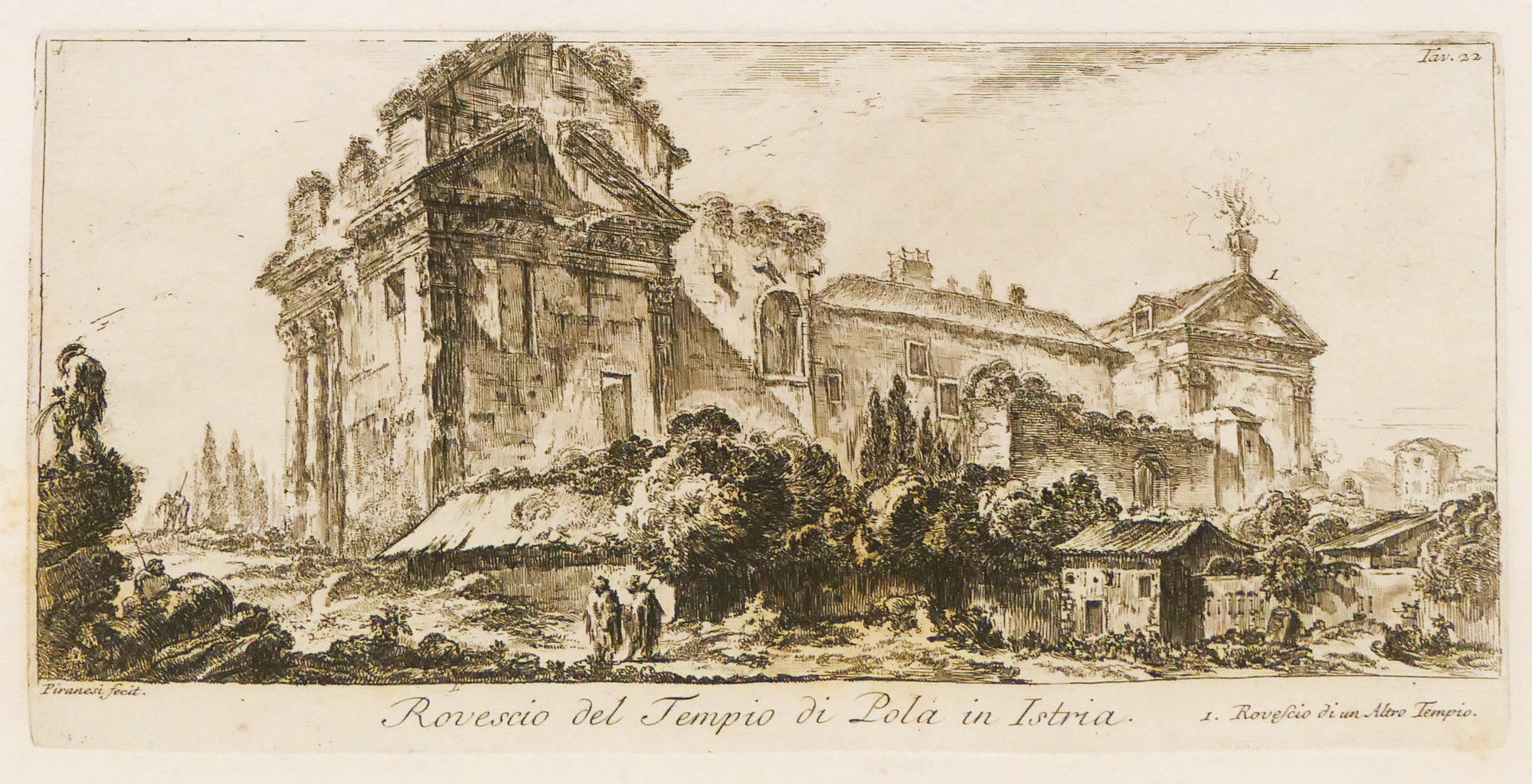 Appraisal: Giovanni Battista Piranesi - Italy 'Rear View Temple of Pola