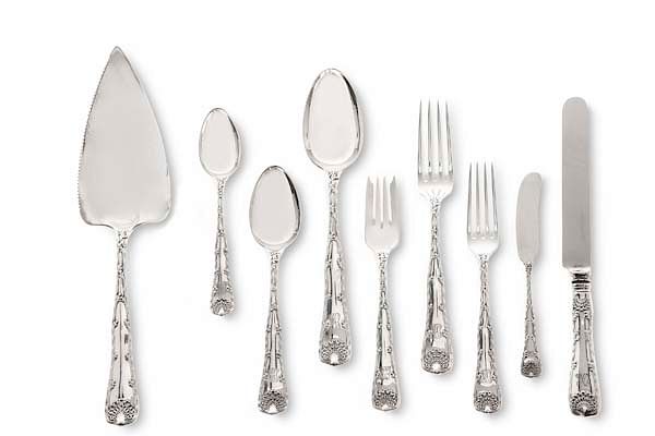 Appraisal: A Tiffany Co Wave Edge silver flatware set An American