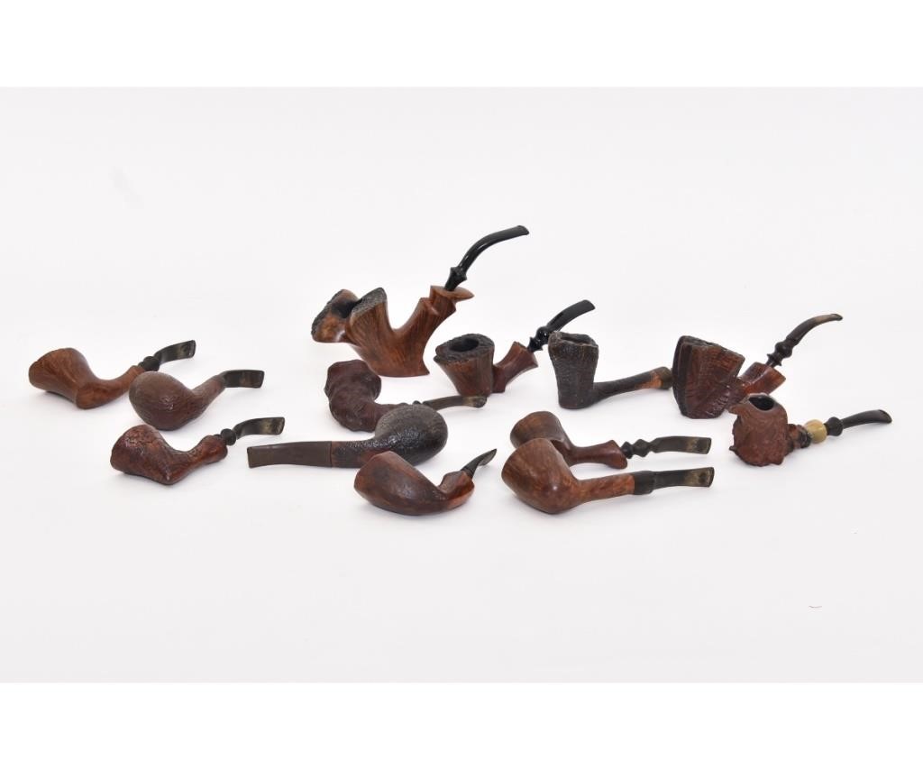 Appraisal: Collection of thirteen smoking pipes some root examples some by