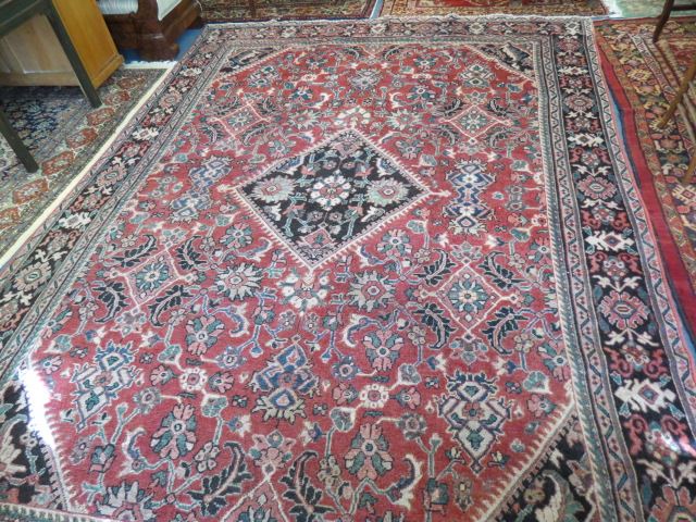 Appraisal: Mahal Persian Handmade Room Size Rug stylized florals salmon field