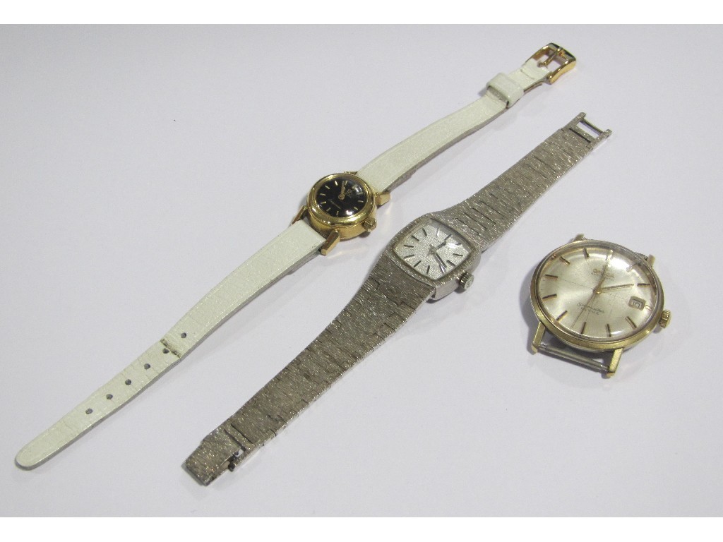 Appraisal: Lot comprising ladies ct gold Omega Ladymatic wrist watch with