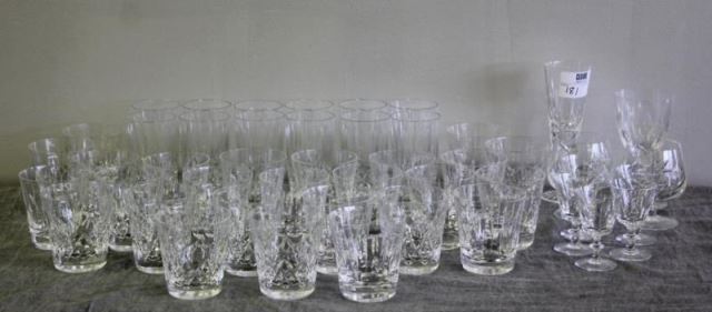 Appraisal: Large Lot of Fine Cut Crystal Stemware From a West