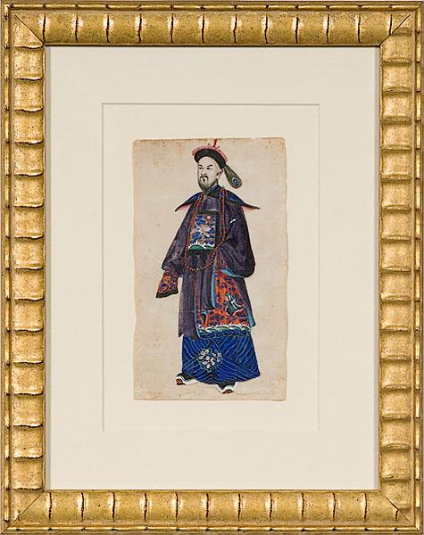 Appraisal: CHINESE MANDARIN WATERCOLOR OF A MAN Watercolor on rice paper