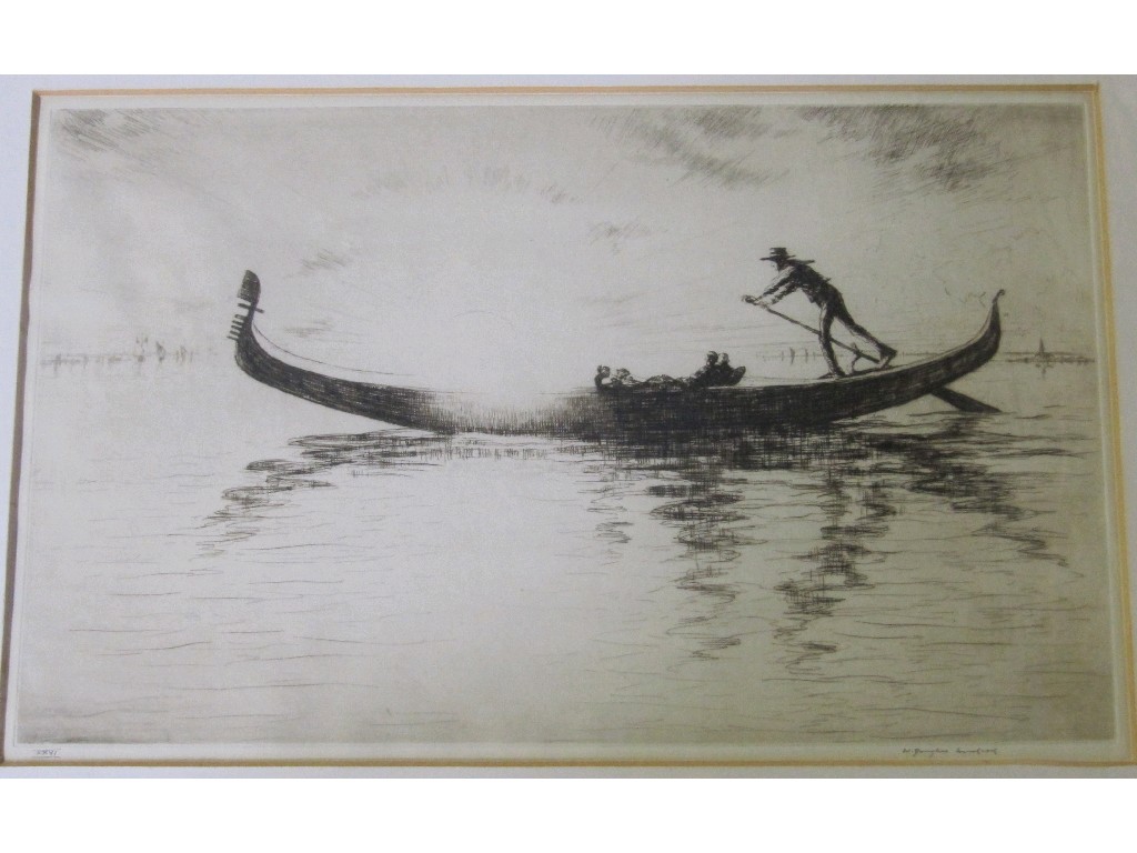 Appraisal: WILLIAM DOUGLAS MACLEOD - Etching 'Lagoon' signed and numbered XXVI