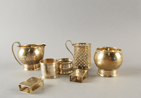 Appraisal: A Miscellaneous Lot of Sterling a small sugar and creamer