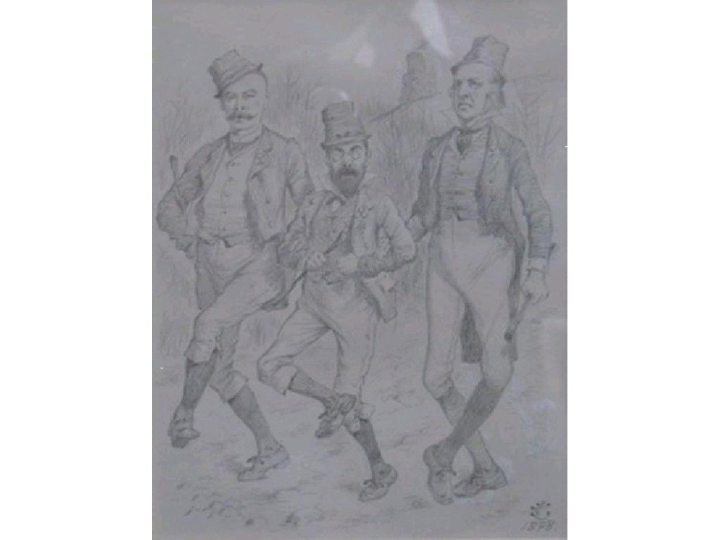 Appraisal: SIR JOHN TENNIEL Financial Relations monogrammed and dated pencil drawing