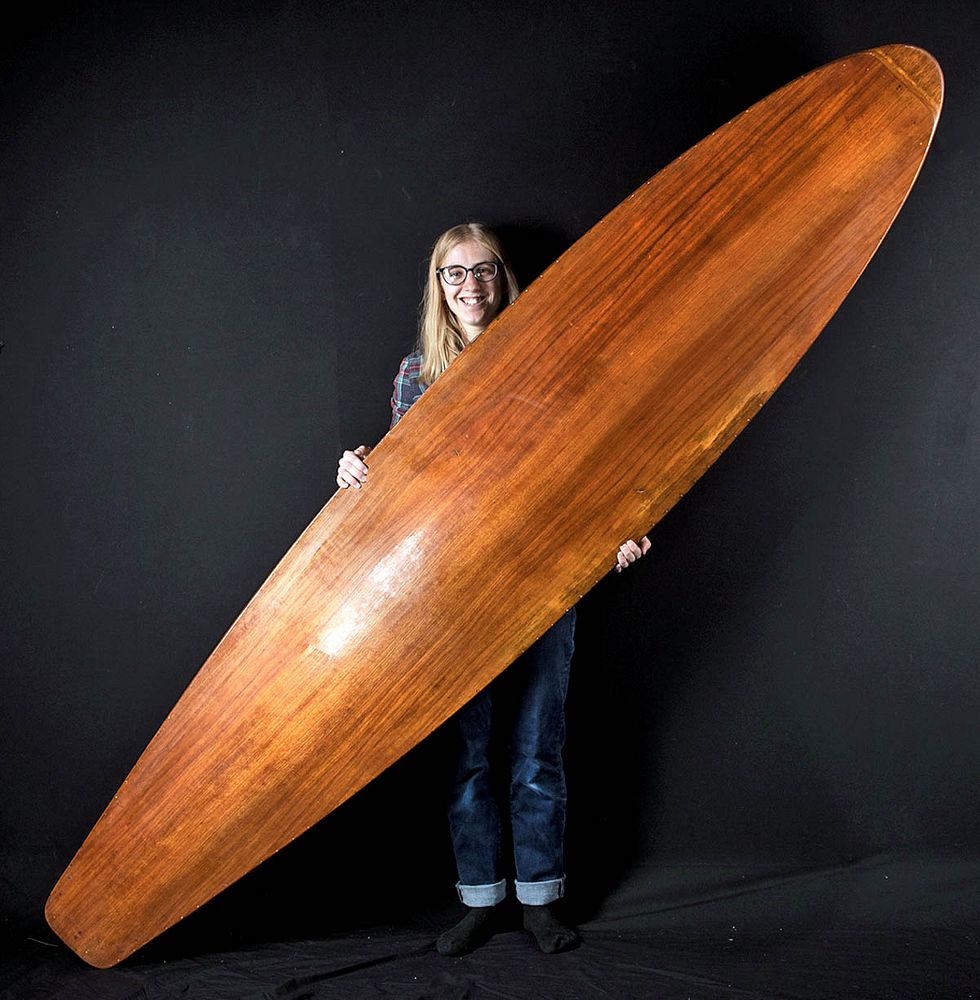 Appraisal: th C Wood Surfboard - True California Vibes North America