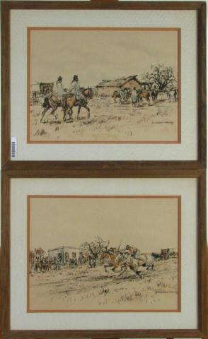 Appraisal: Two Enrique Castells Capurro Latin America - Southwestern Color Prints