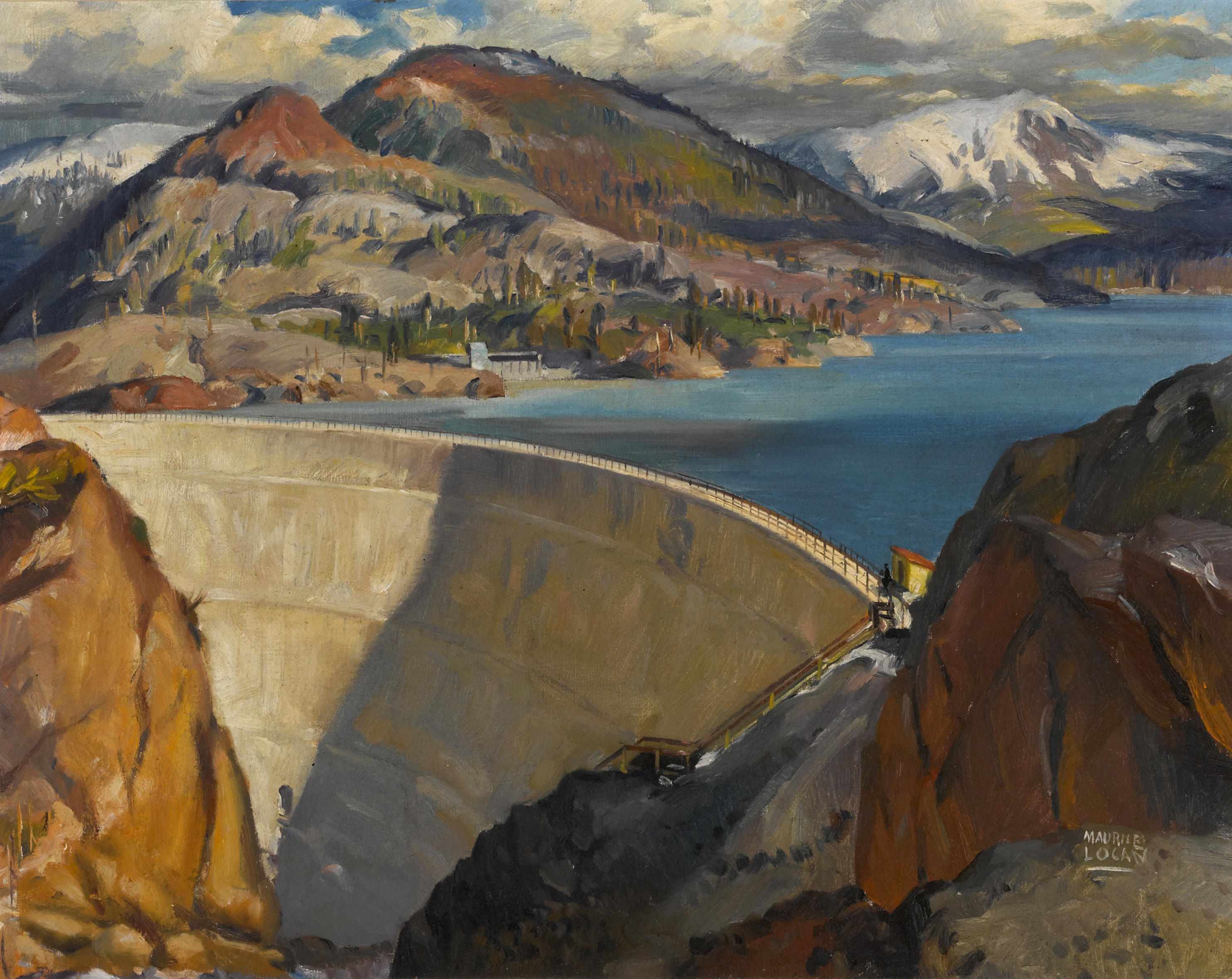 Appraisal: Maurice Logan American - Lake Spaulding dam signed 'Maurice Logan'