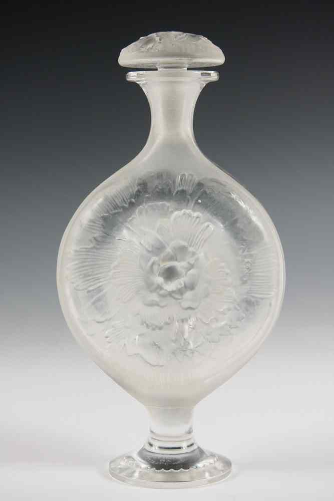 Appraisal: LALIQUE PERFUME BOTTLE - Lalique 'Dahlia' Perfume Bottle circa s