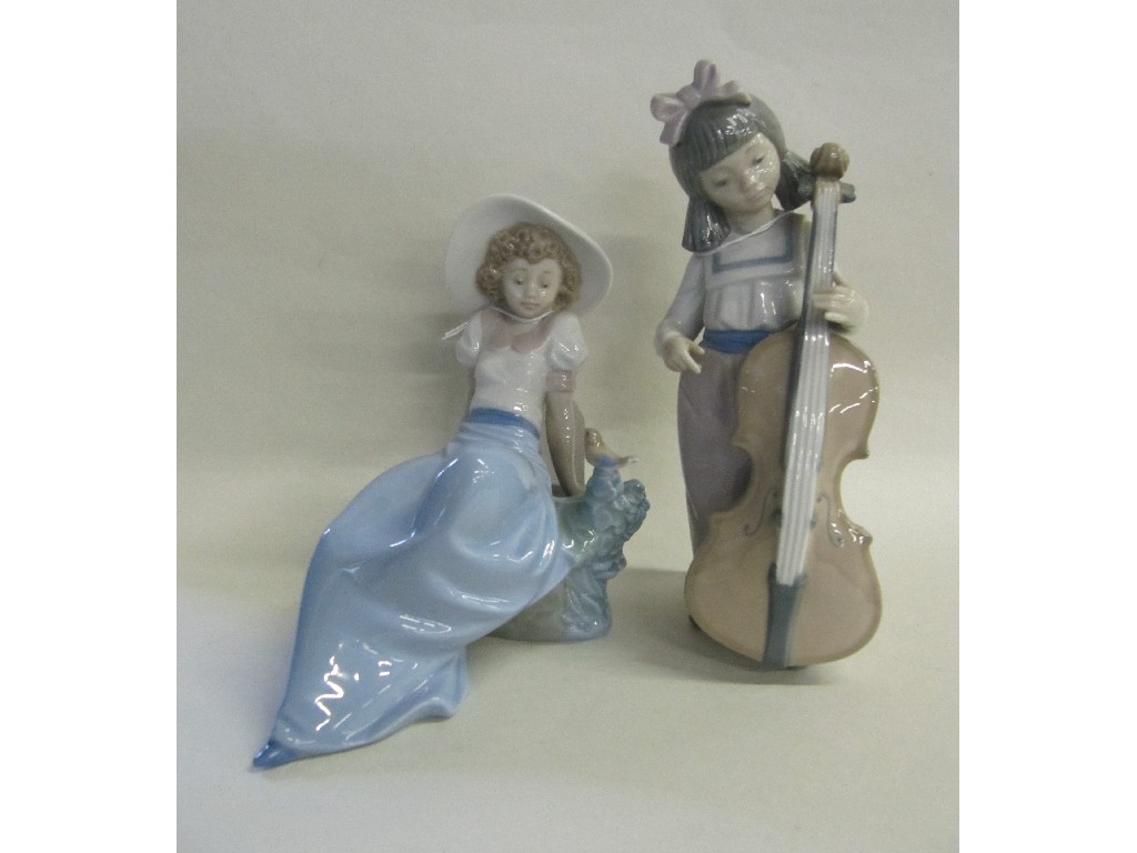 Appraisal: Two Lladro figures of girls