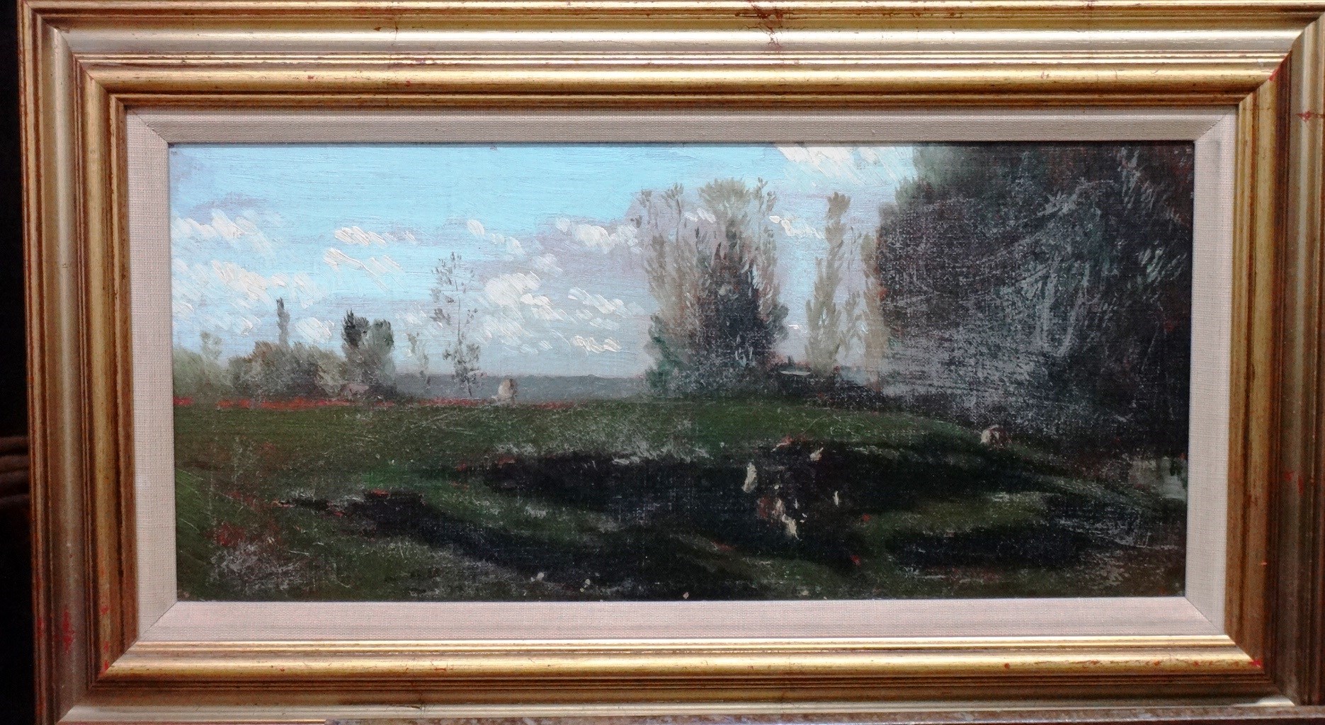 Appraisal: Jean Maxime Claude - Landscape oil on canvas laid on