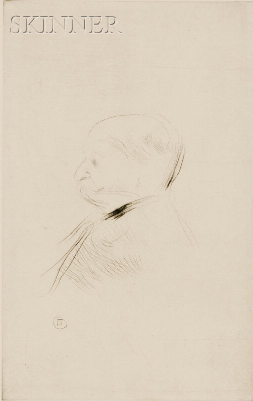 Appraisal: Henri de Toulouse-Lautrec French - Portrait de Monsieur X possibly