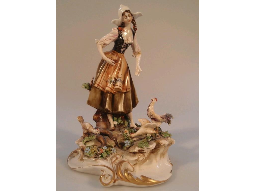 Appraisal: A Capo di Monte porcelain figure of a young woman