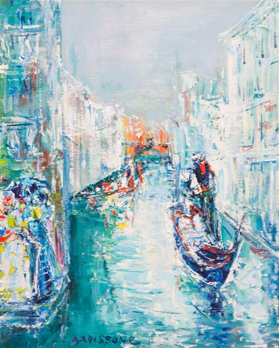 Appraisal: Sale Lot Yolande Ardissone French b Venice oil on canvas