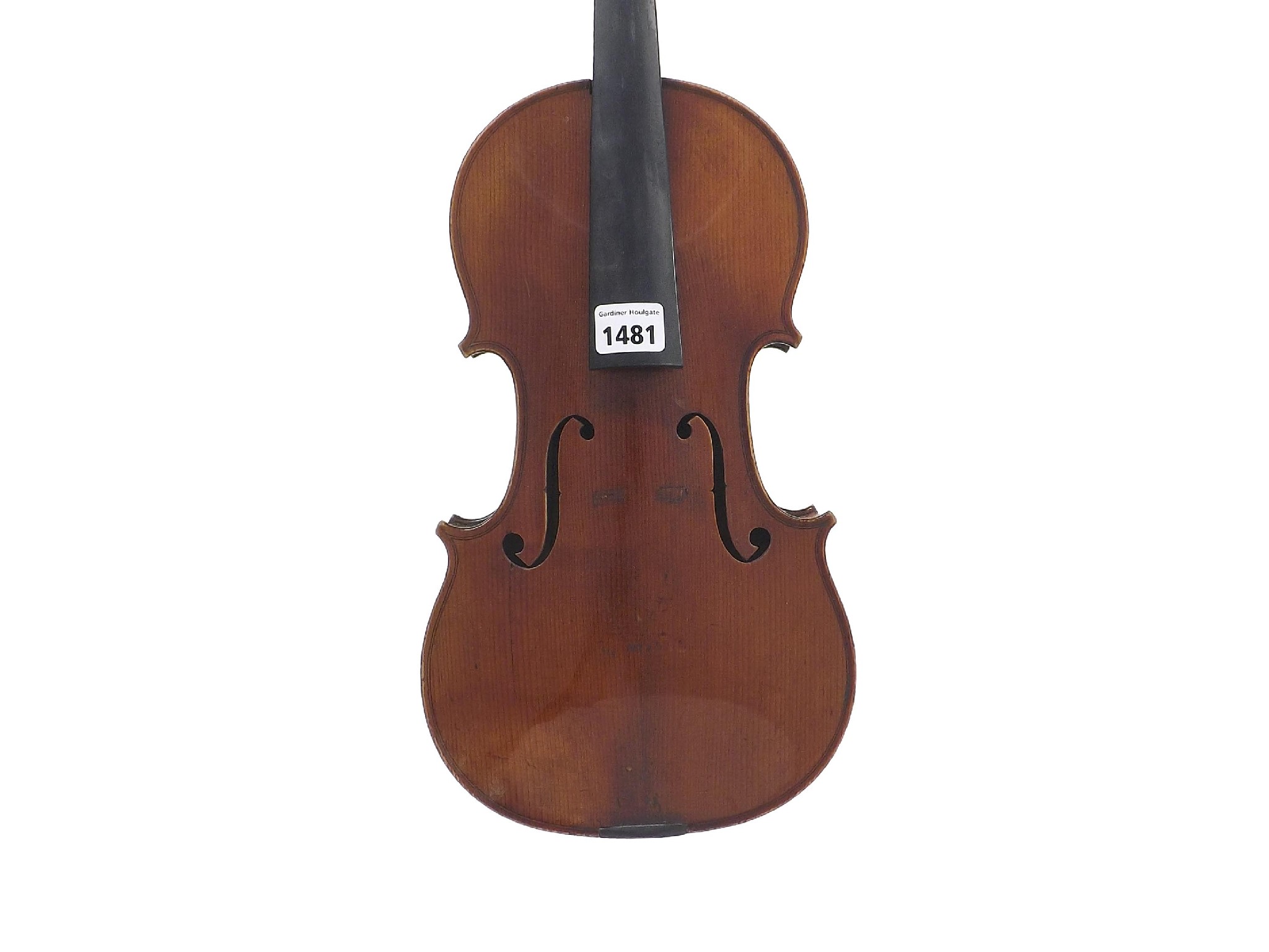 Appraisal: Violin labelled Jt Derazey Luthier Mirecourt Vosges also branded Jt