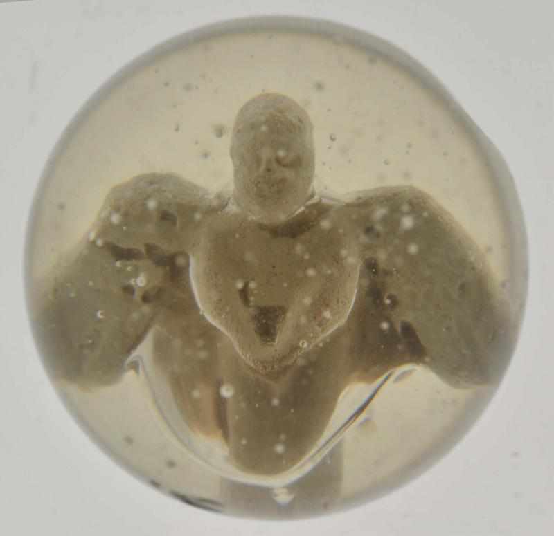 Appraisal: Spread Wing Angel Sulphide Marble Description Hard-to-find figure Bubble under